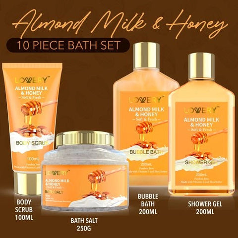 Almond Milk & Honey Beauty - 10Pc Spa Gift Basket