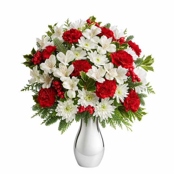 Silver And Snowflakes Bouquet