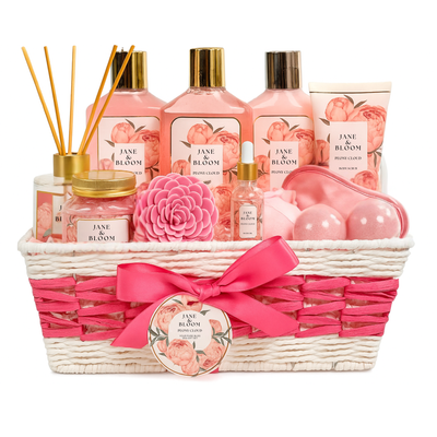 Spa Gift Basket - Peony Cloud - Premium Pink