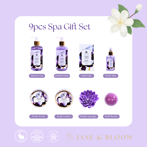 Orchid & Jasmine – Elegant Purple Spa Gift Basket