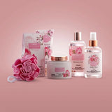 Spa Gift Basket - Wild Rose & Raspberry Leaf in Bath Caddy